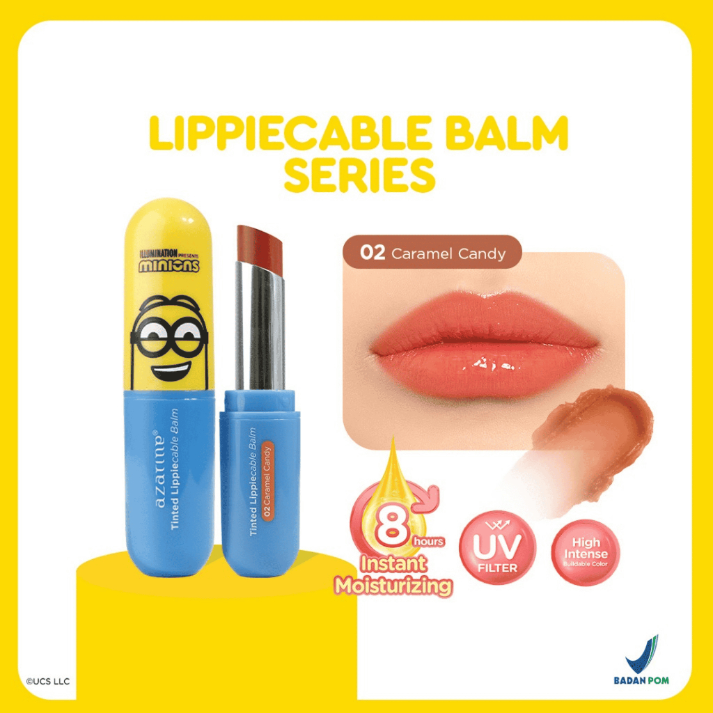 Jual AZARINE x MINIONS - TINTED LIPPIECALBE BALM SERIES ( 3.5 g