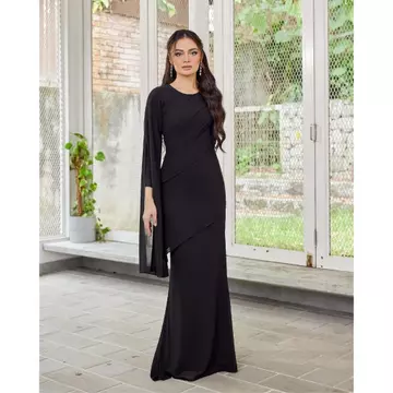 New Collection Kalila Dress Mermaid Bahan Ceruty Babydoll Full Furing Dress Model Malaysiaan