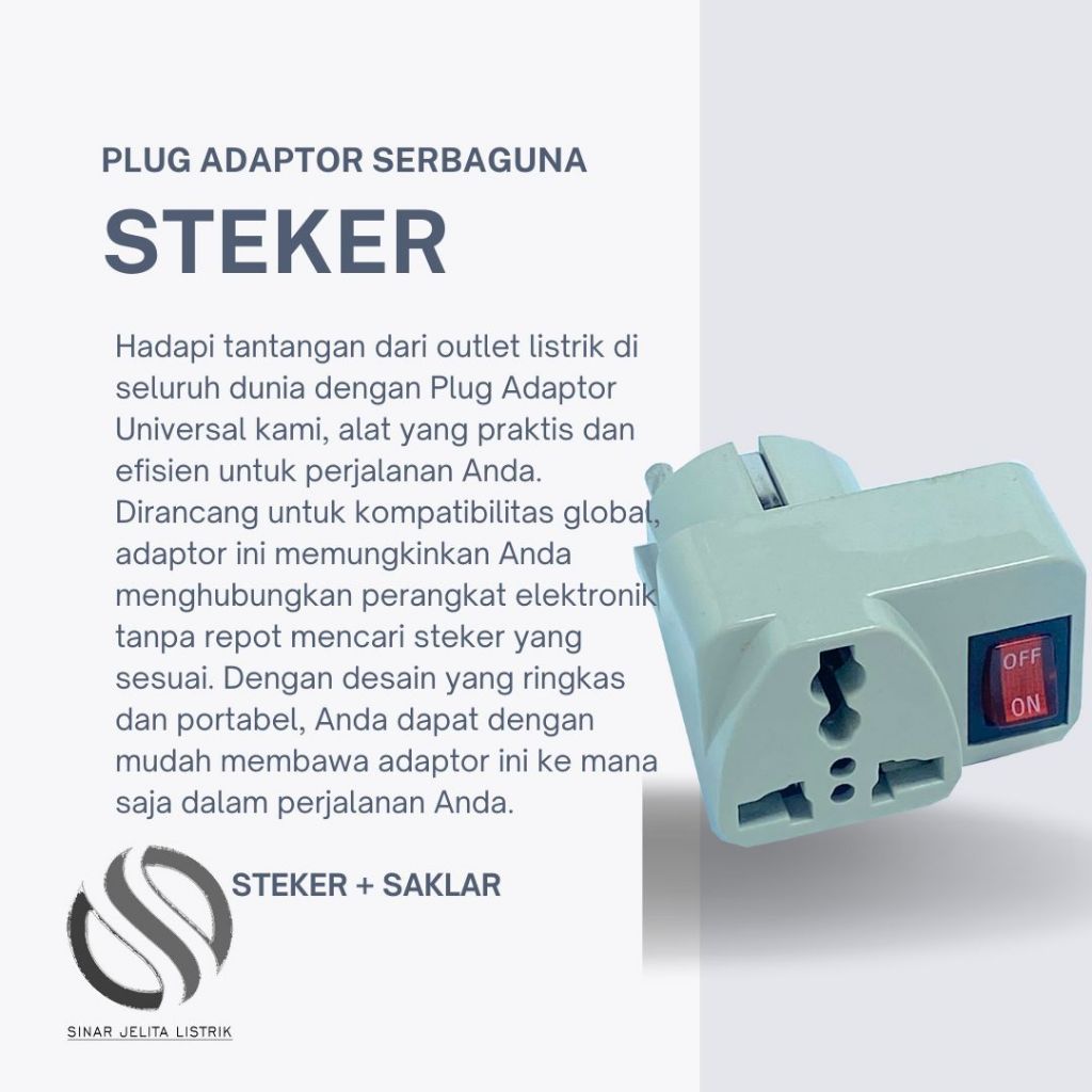 Jual Steker Serbaguna | Plug Adaptor Murah Bukittinggi | Steker Kaki ...