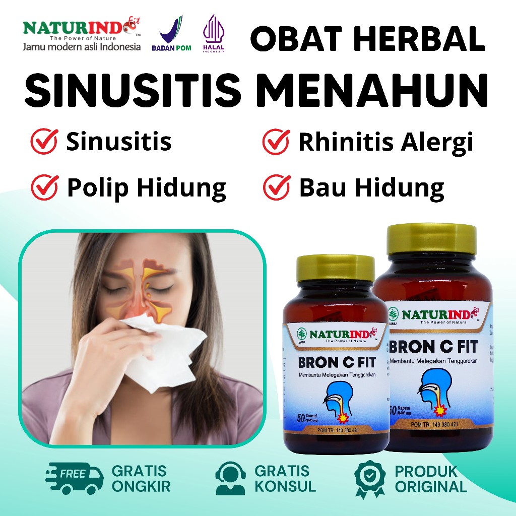 Jual Obat Sinusitis Polip Hidung Rhinitis Alergi Sinus Hidung Bau Busuk ...