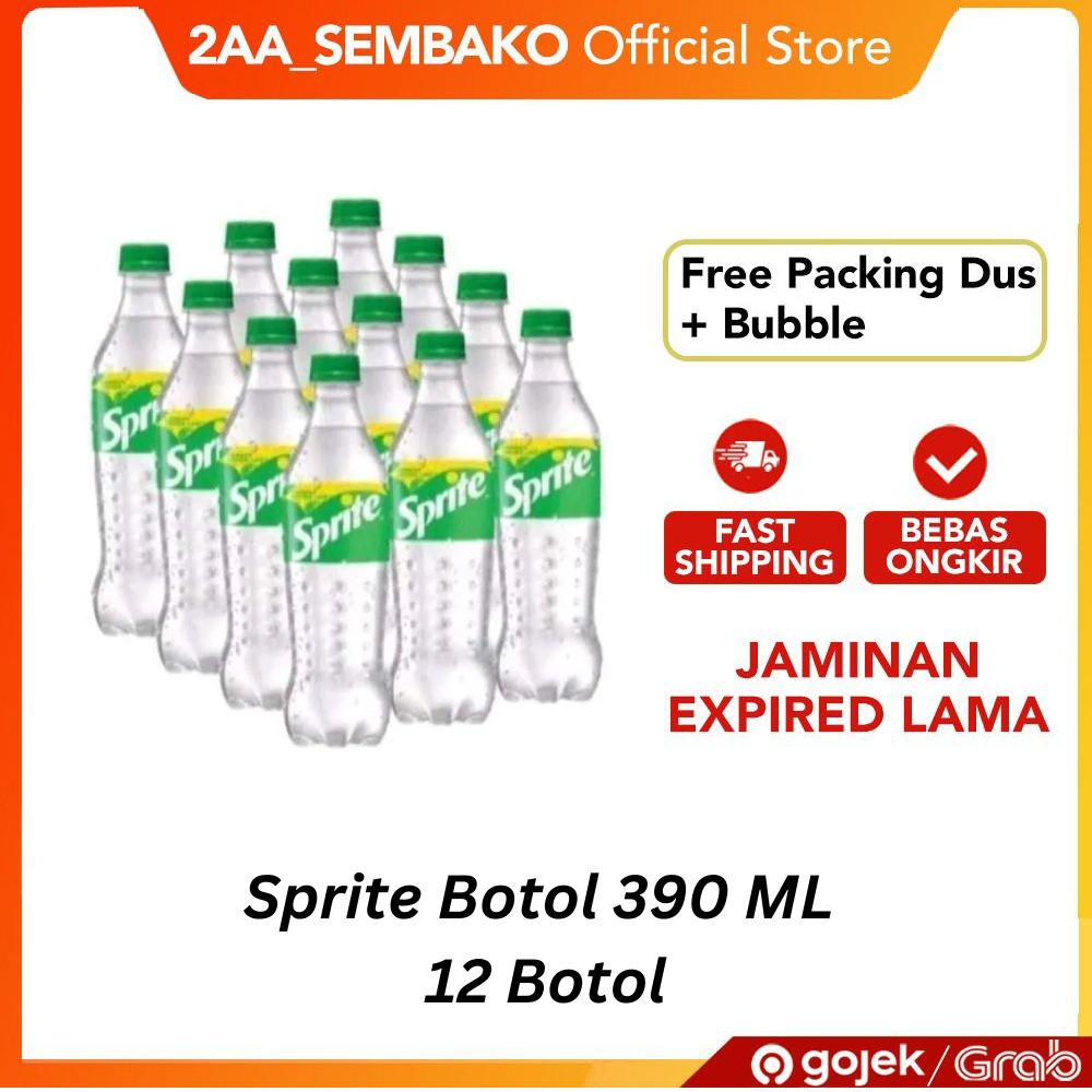 Jual Sprite Botol 390 ML 12 Botol Shopee Indonesia