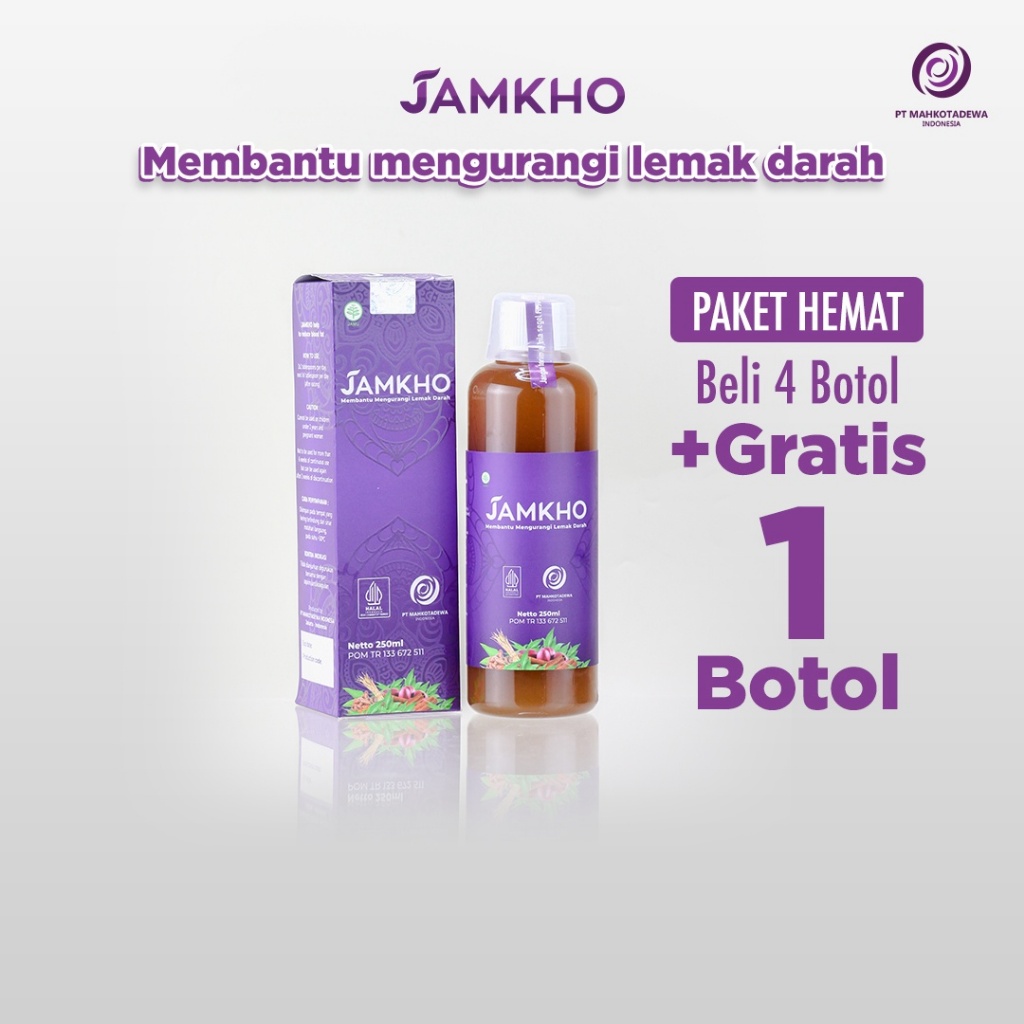 Jual Mahkotadewa Paket 5 Jamkho 250ml Jamu Kolesterol Herbal Lemak ...