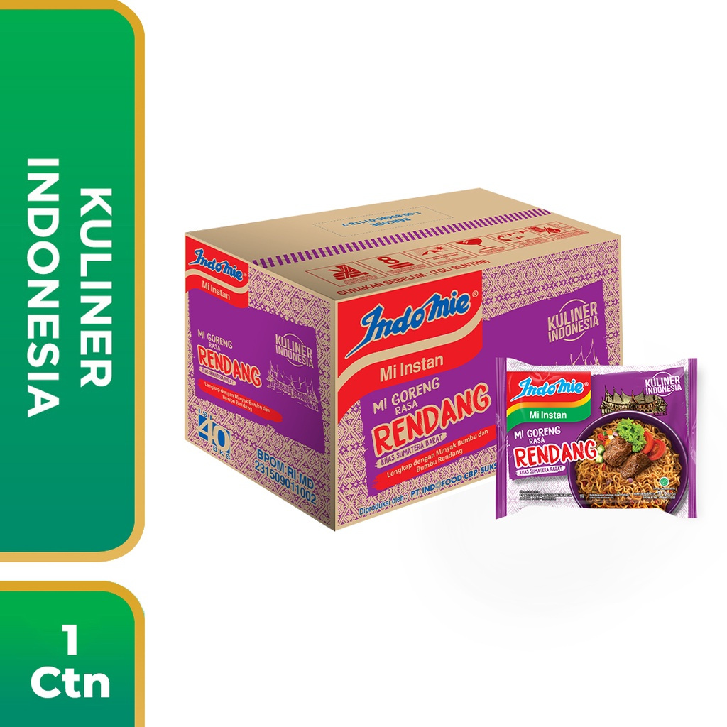 Jual 1 Dus Isi 40 Pcs - Indomie Goreng Rasa Rendang | Shopee Indonesia