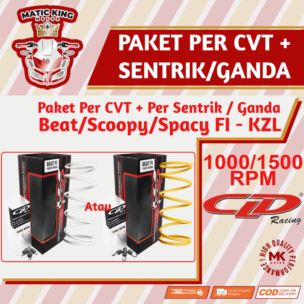 Jual Paket Per CVT Sentrik Ganda Racing Honda Scoopy Beat Genio Deluxe ...