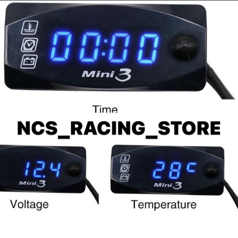 Jual COD Volmeter Volt meter ACCU Aki 3 in 1 Mini 3 12V Universal Semua ...
