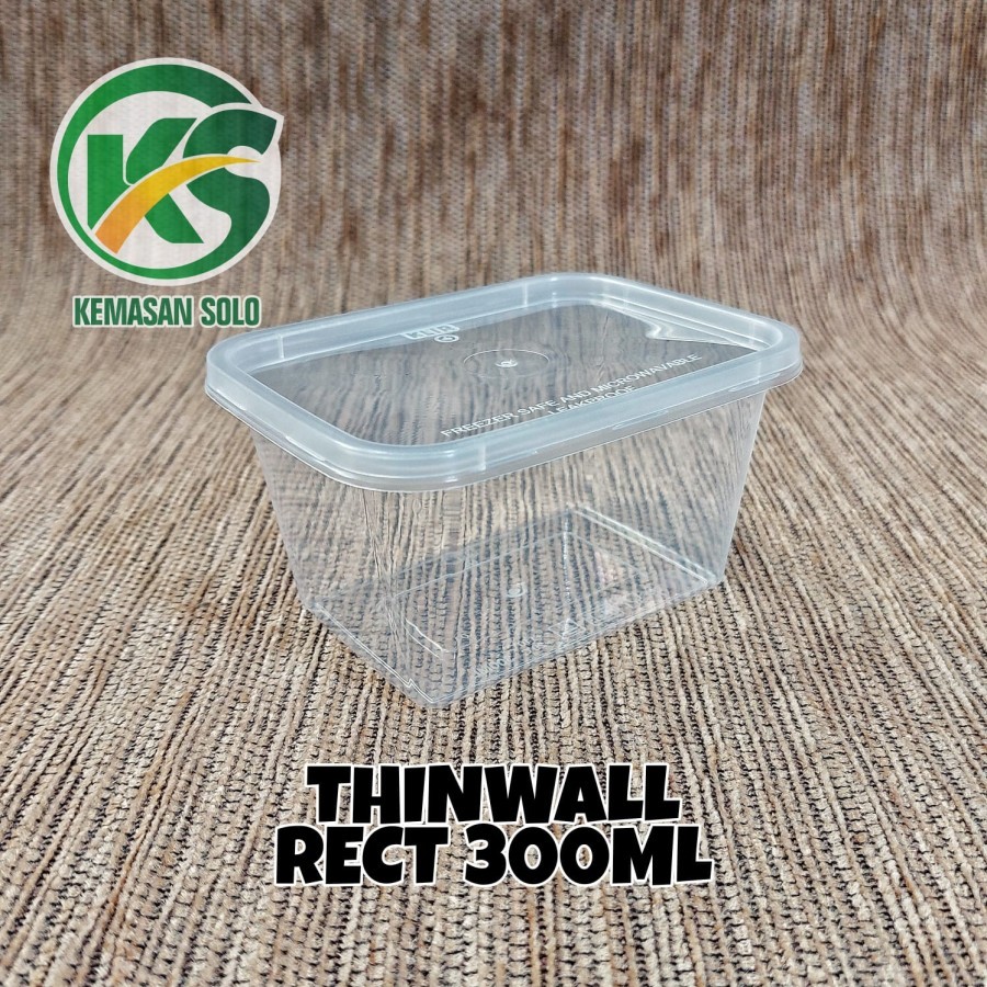 Jual Thinwall rectangle 300ml kotak persegi panjang 300 ml KLIR ...