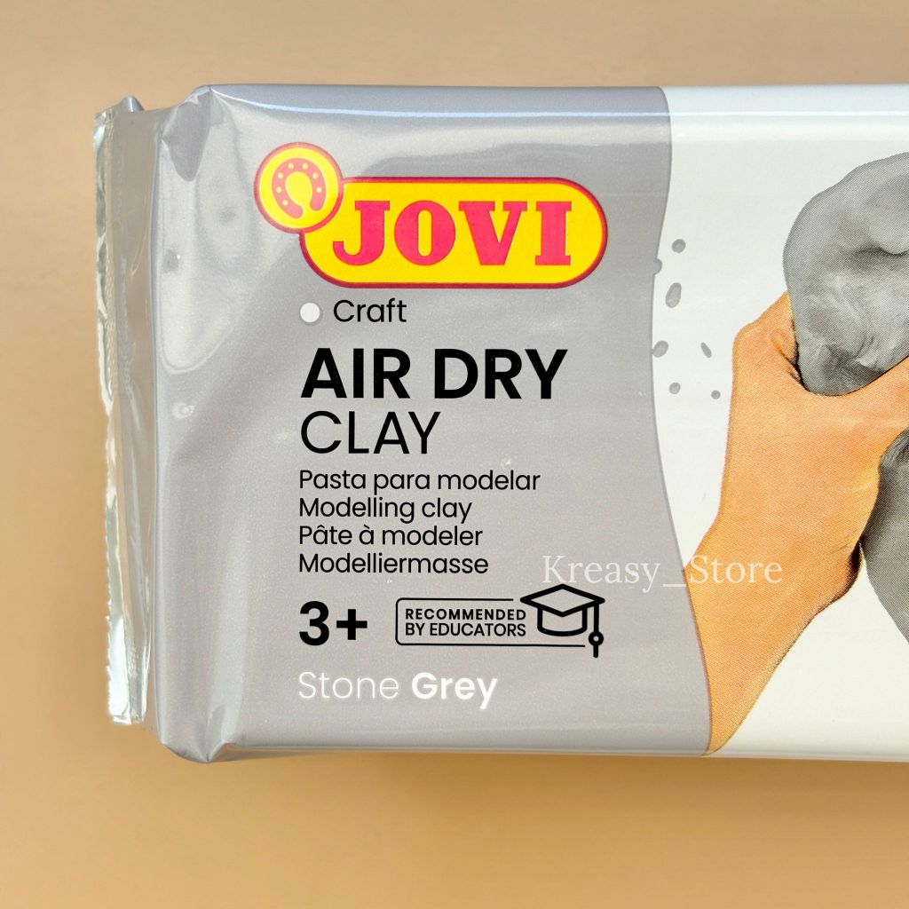Jual Air Dry Clay JOVI 500gr GREY - Modelling Clay Grey - Tanah Liat ...