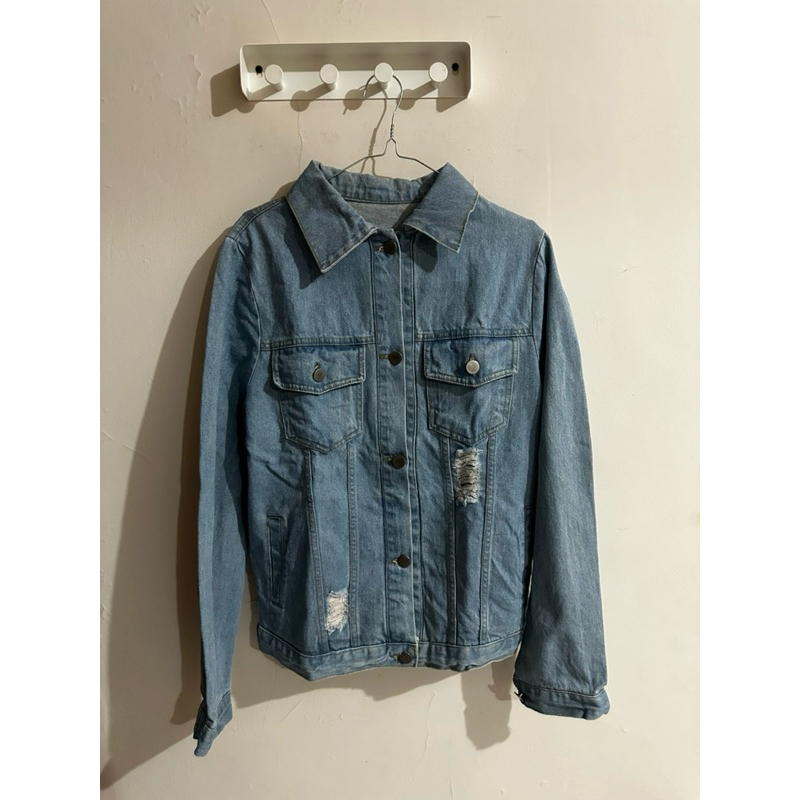 Jual Denim Jacket Ripped Jacket Jacket jeans jaket jins denim outer ...