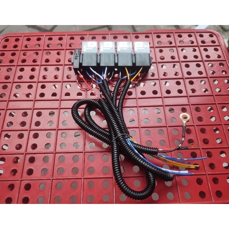 Jual PAKET RELAY 4 PAKET 1 SET RELAY 4 KAKI PAKET KABEL RELAY LAMPU ...
