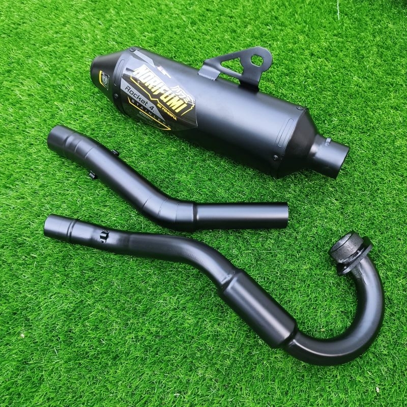 Jual Muffler Exhaust pipe Norifumi rocket4 Black doff Klx150 Crf150 ...