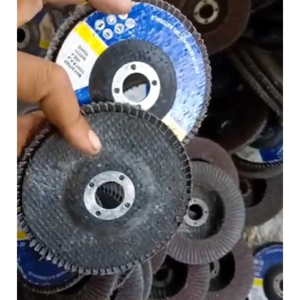 Jual Amplas Susun Kipas Flapdisc Grit 120 dan 80 kondisi bekas 80% ...