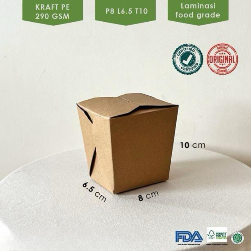 Jual RICE BOX PAPER / FOOD PAIL / PAPER RICE BOX / FOOD PACKAGING ISI ...
