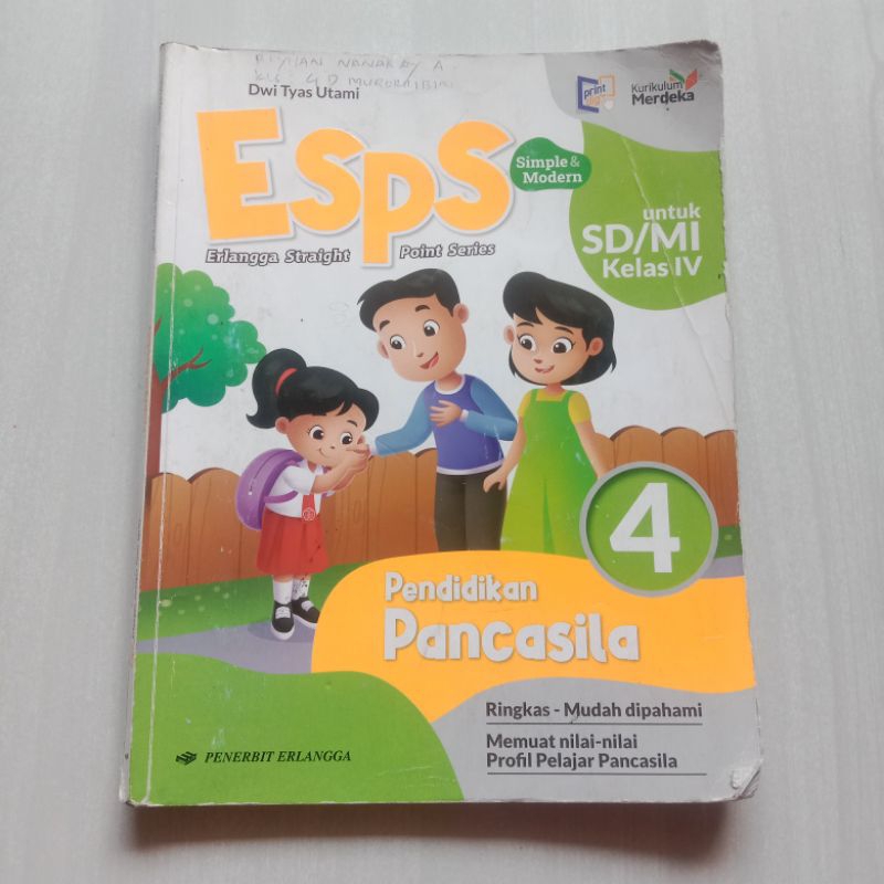 Jual ESPS PENDIDIKAN PANCASILA UNTUK SD/MI KELAS IV KURIKULUM MERDEKA ...