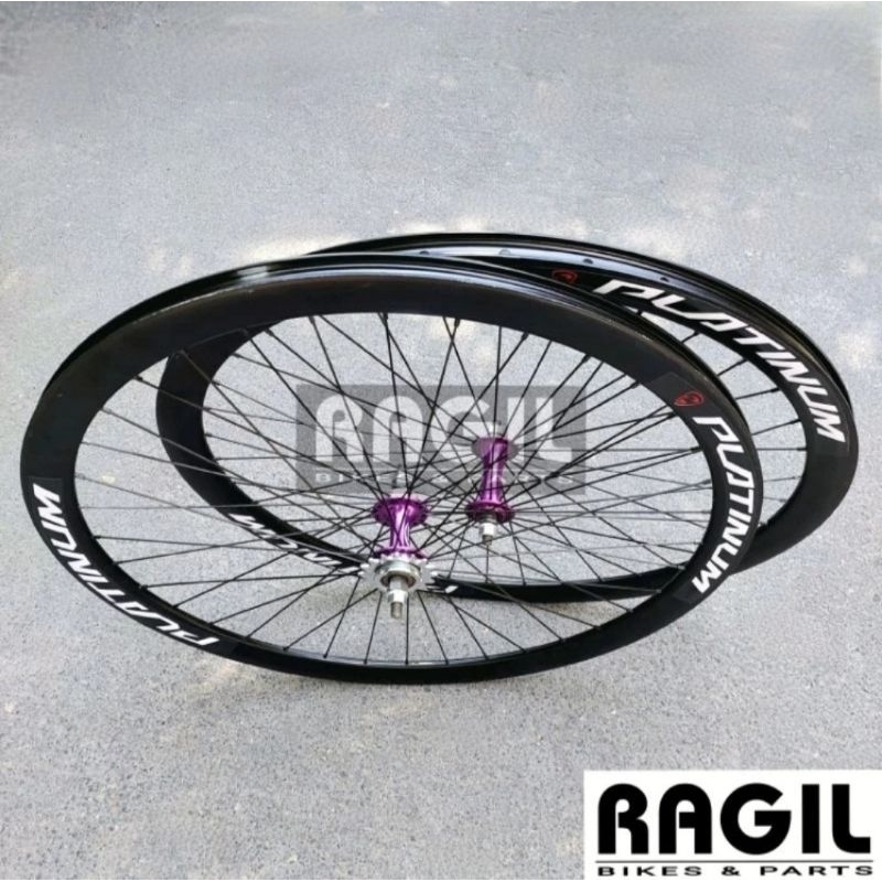 Jual WHEELSET SEPEDA 700C DOLTRAP PLATINUM 3CM 4CM 5CM 700 C VELG RIMS ...