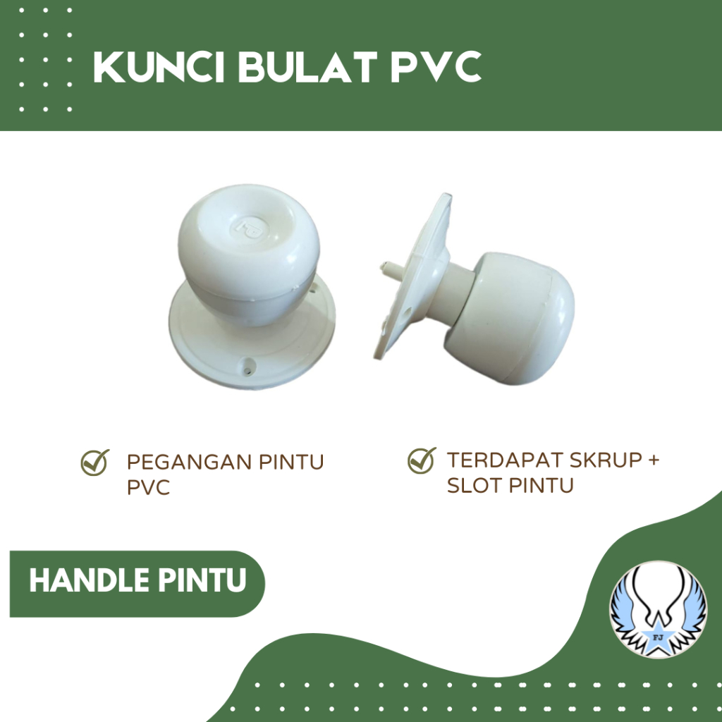 Jual KUNCI PINTU BULAT PVC KAMAR MANDI / KNOP GAGANG PINTU KAMAR MANDI ...