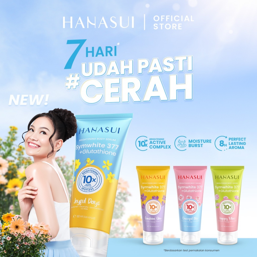 hand body yang mengandung glutathione dan vitamin c Wajib Tahu, Ini Perbedaan Serum Body Lotion Jual HANASUI Brightening Body Serum