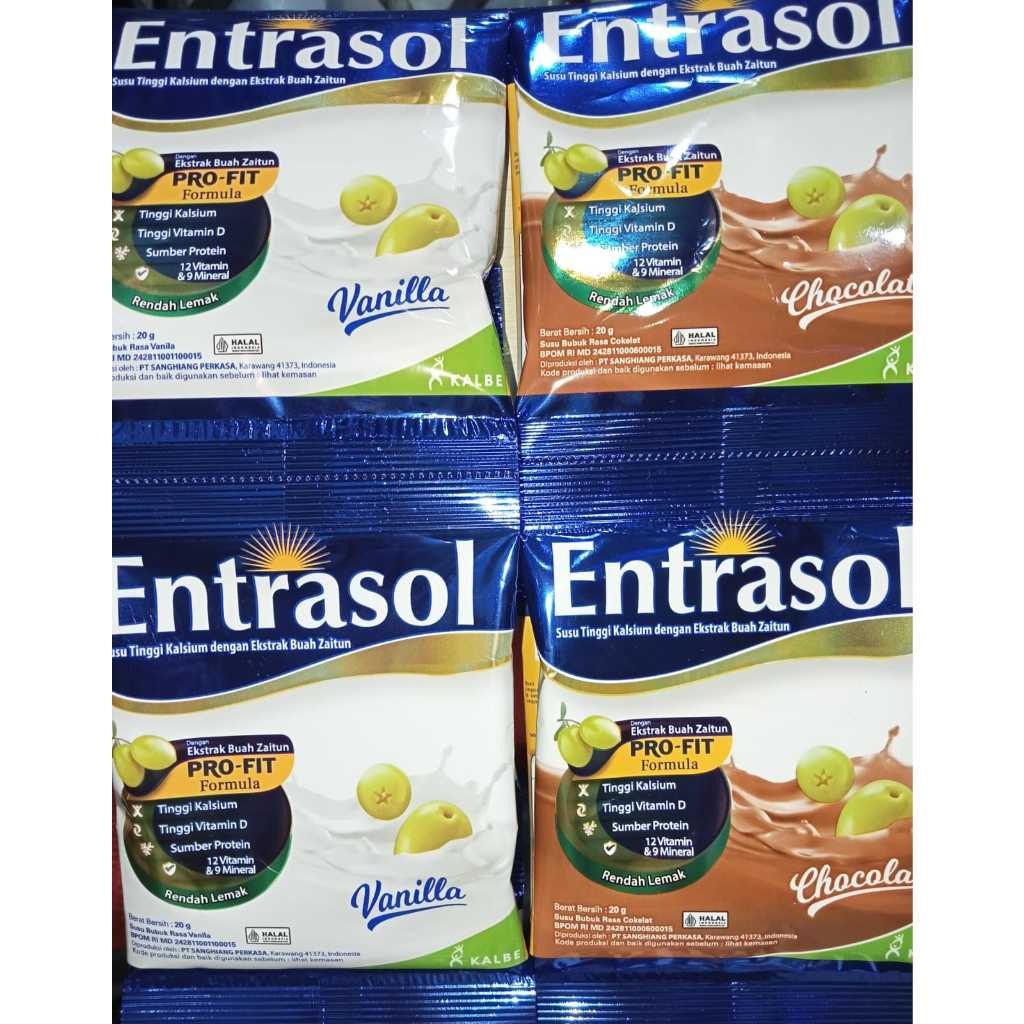 Jual Susu Entrasol chocolate Sachet - 1 renceng isi 10 sachet | Shopee ...