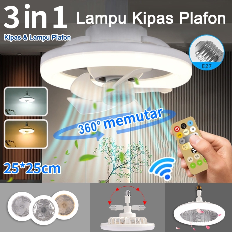 Jual Msb - Lampu Kipas Angin Remote 3in1 36W E27 Plafon Fan Ceiling ...