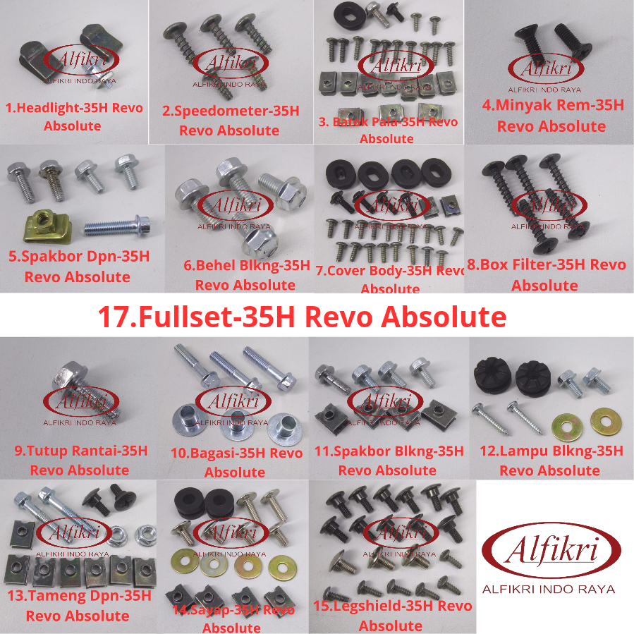 Jual Baut Honda Revo Absolute Full Set Baud Revo Absolute Full Body Fullset Baut