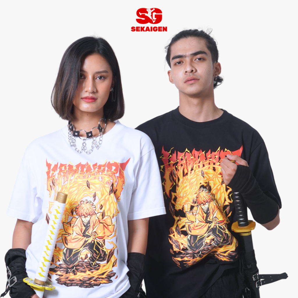 Jual Zenitsu Kaminari Demon Slayer Series Kaos Anime | Shopee Indonesia