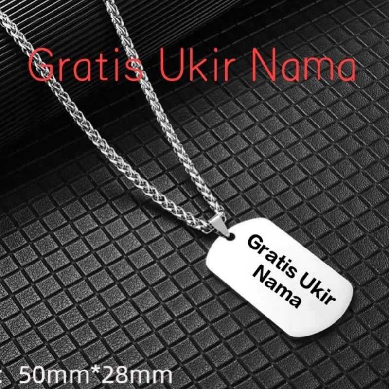 Jual KALUNG TITANIUM STAILEES STELL ROLLO LIONTIN BANDUL PLAT ANTI ...