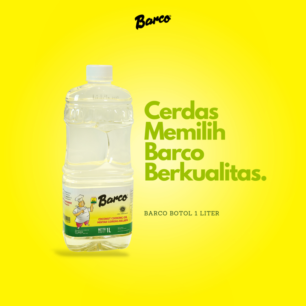 Jual BARCO MINYAK KELAPA BOTOL 1 LITER | Shopee Indonesia