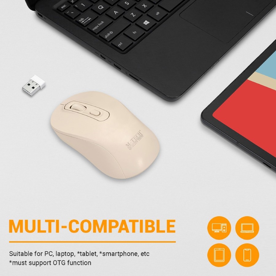 Jual M-Tech W70 Silent Mouse wireless 2.4 GHZ | Shopee Indonesia