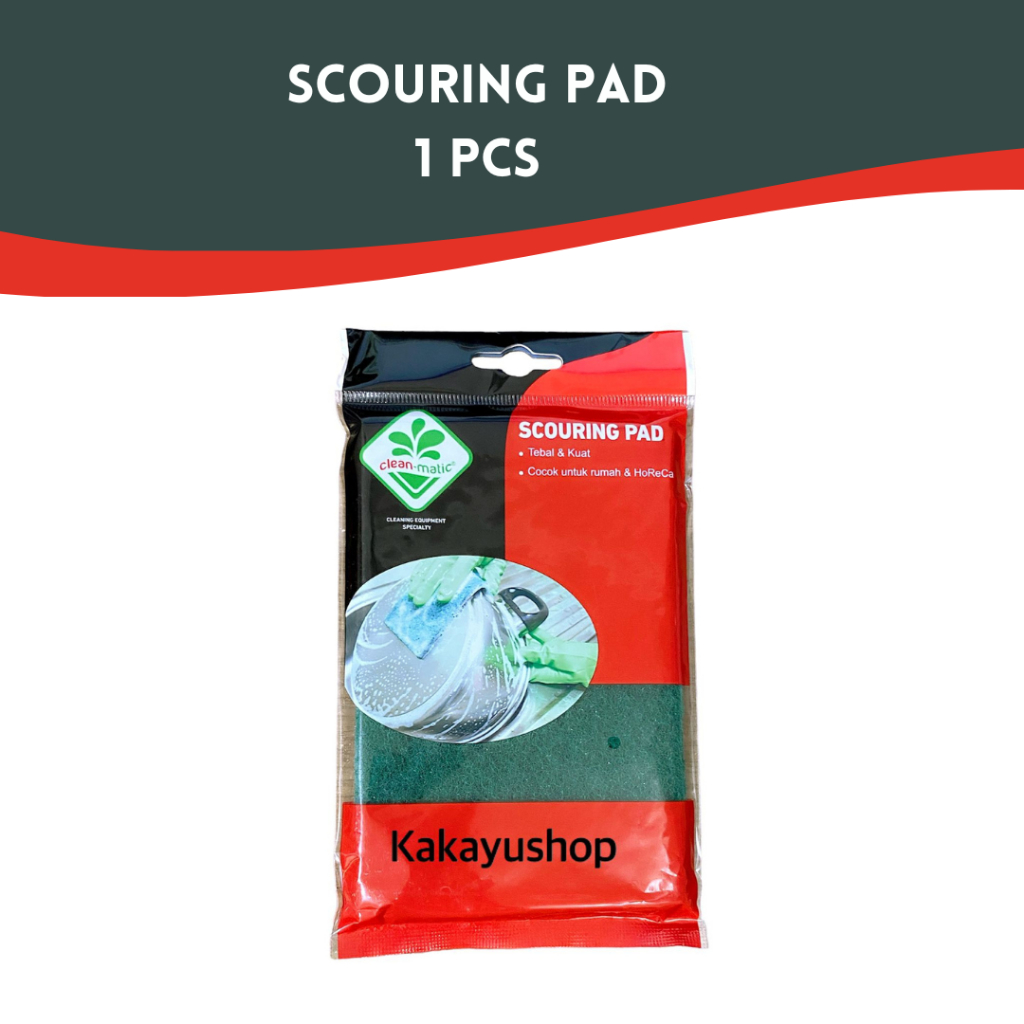 Jual CLEAN MATIC Scouring Pad Pembersih Peralatan Makan & Masak 1pcs ...