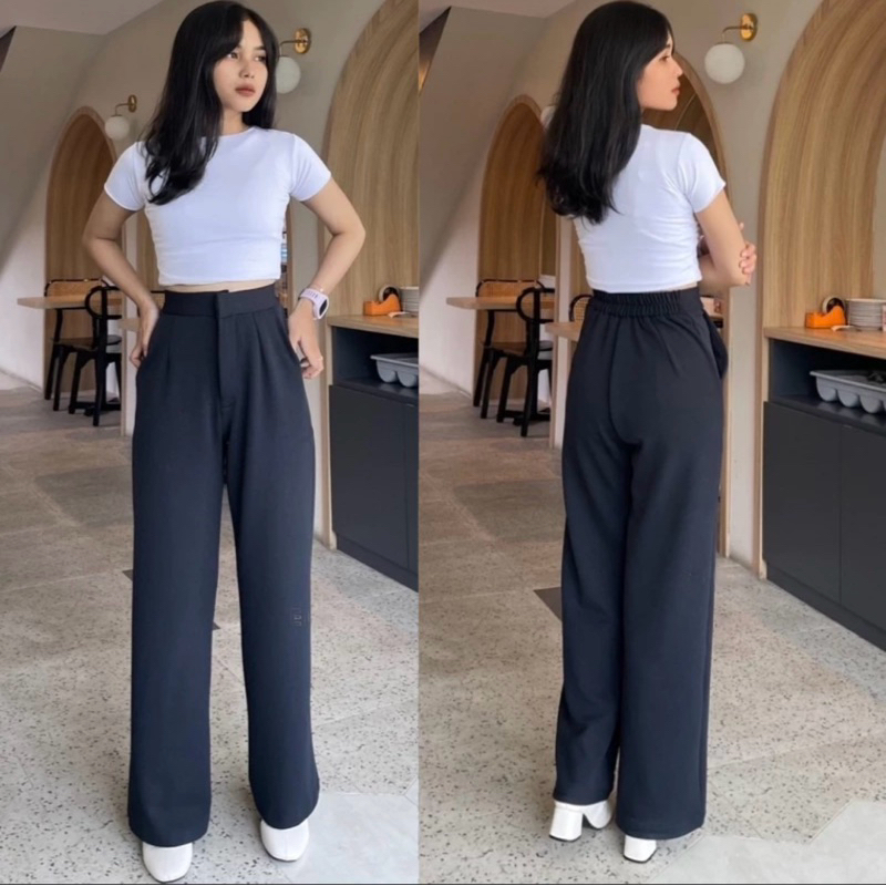Jual Cozie Cullote Loose Pants - Celana Highwaist Panjang