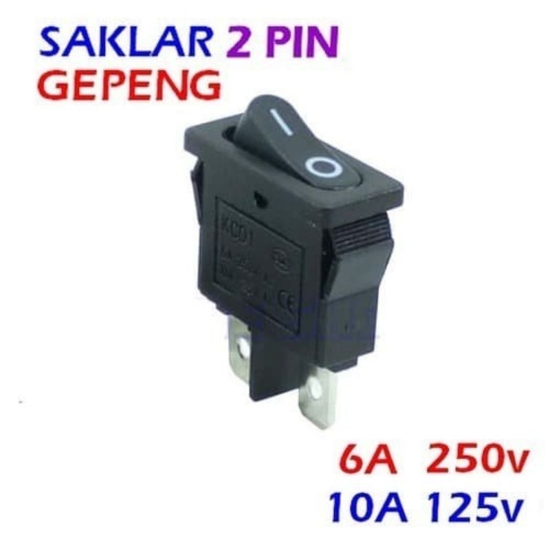 Jual Saklar On Off Tipis 2 Pin / Switch 2 Kaki Gepeng (Kualitas Bagus ...