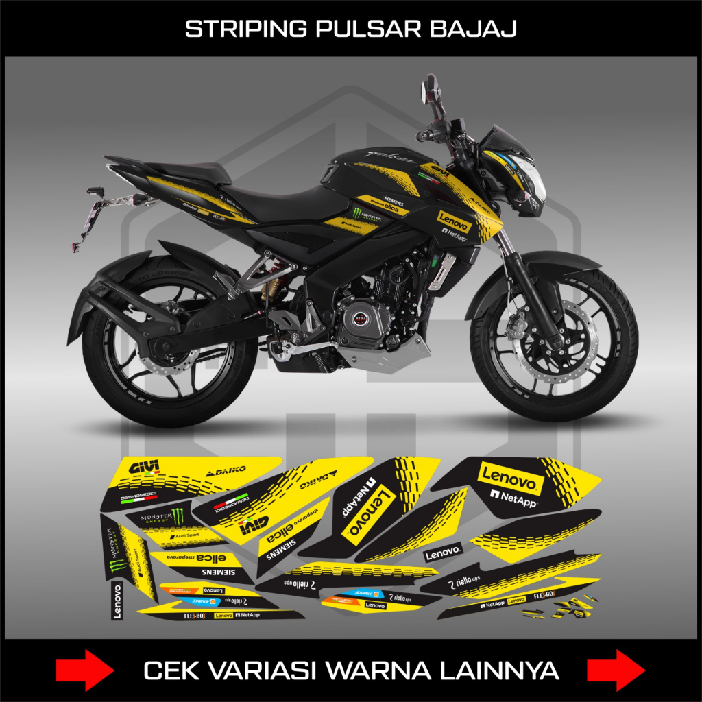 Jual STRIPING PULSAR 200 NS INJEKSI / STIKER DECAL MOTOR BAJAJ PULSAR