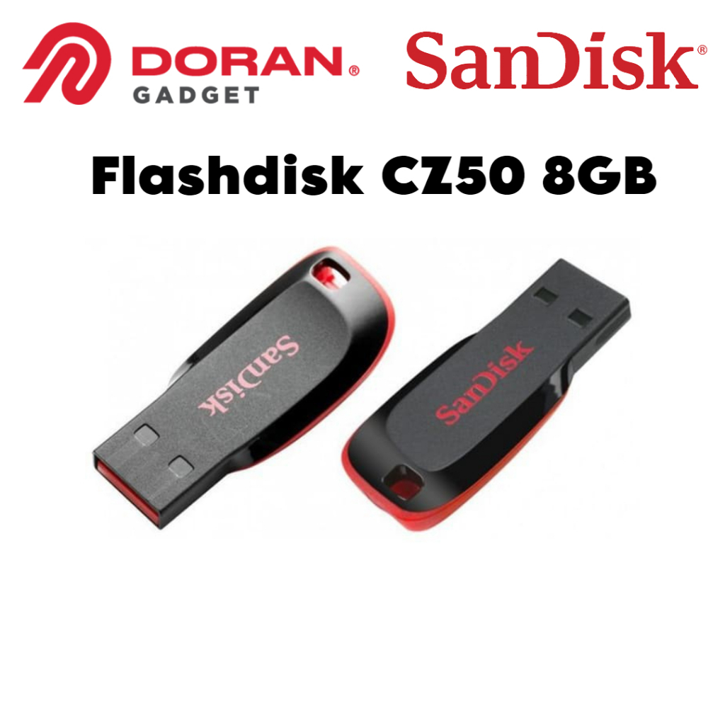 Jual Sandisk Flashdisk 8GB 8 GB CZ50 Cruzer Blade Flash Disk Garansi ...