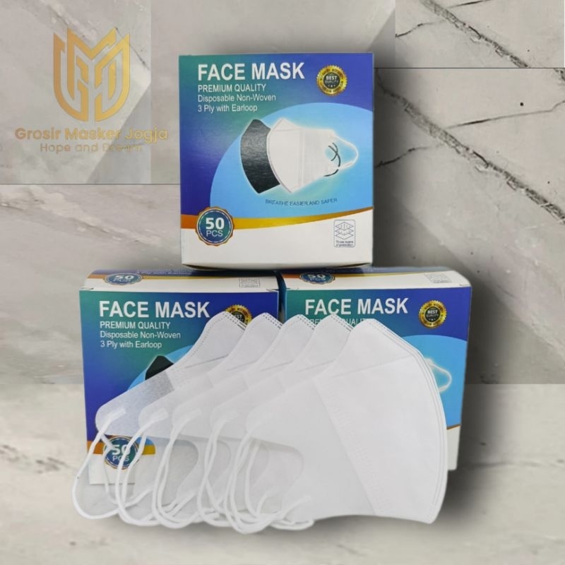 Jual Masker Duckbill Face Mask FM 3Ply Mix Warna Hitam Putih isi 50 pcs ...