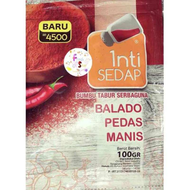 Jual Inti Sedap Bumbu Tabur Serbaguna Rasa Balado Pedas Manis 100g ...