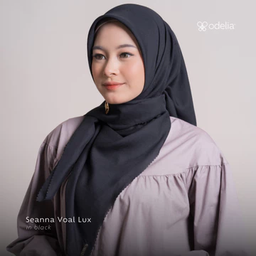 Odelia Seanna Voal Lux L Hijab Segiempat I Segiempat Polos Lasercut