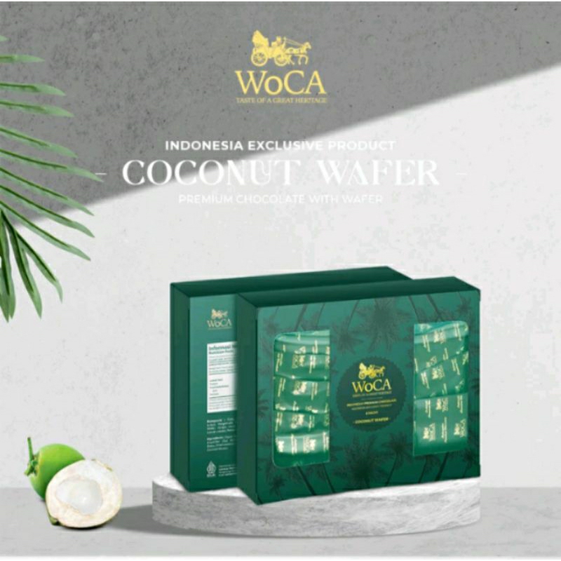 Jual Woca Premium Chocolate with Wafer 8 Packs Coconut | Shopee Indonesia