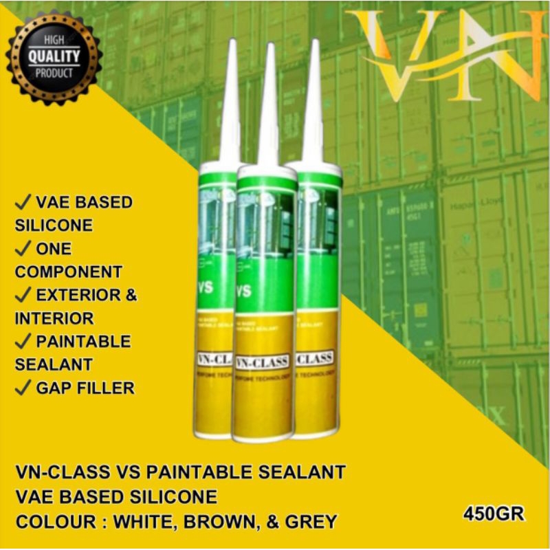 Jual Lem Silikon VNCLASS VS Acrylic Paintable Silicone Sealant (BISA