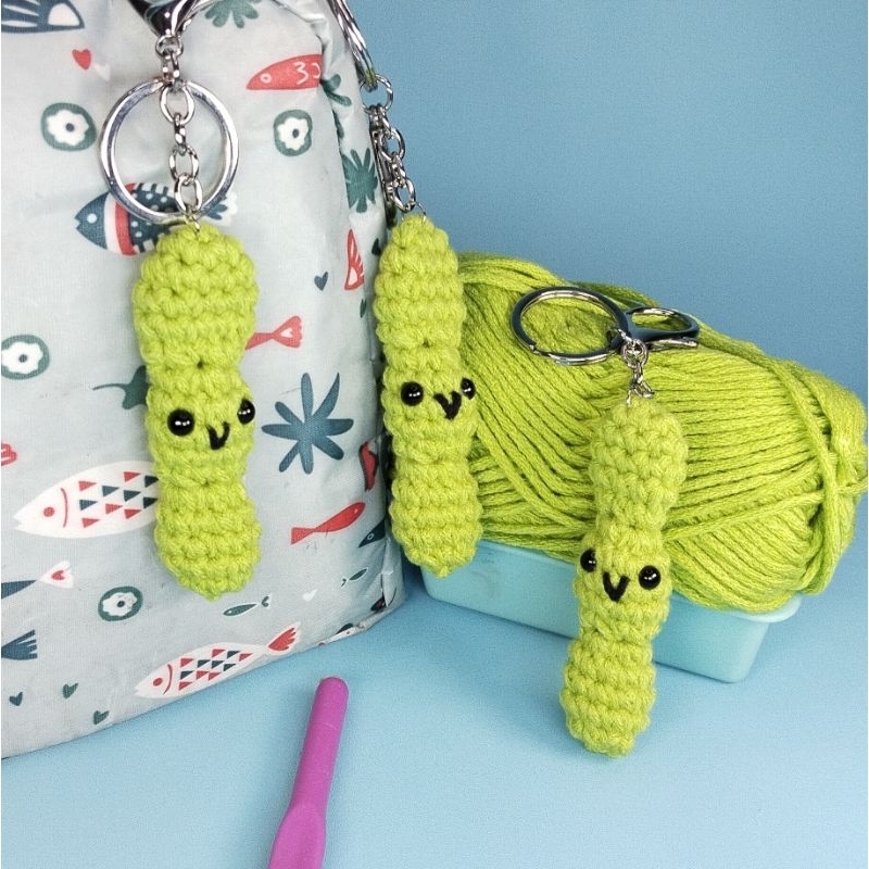 Jual Amigurumi Edamame Keychain / Gantungan Kunci Edamame / Ganci ...