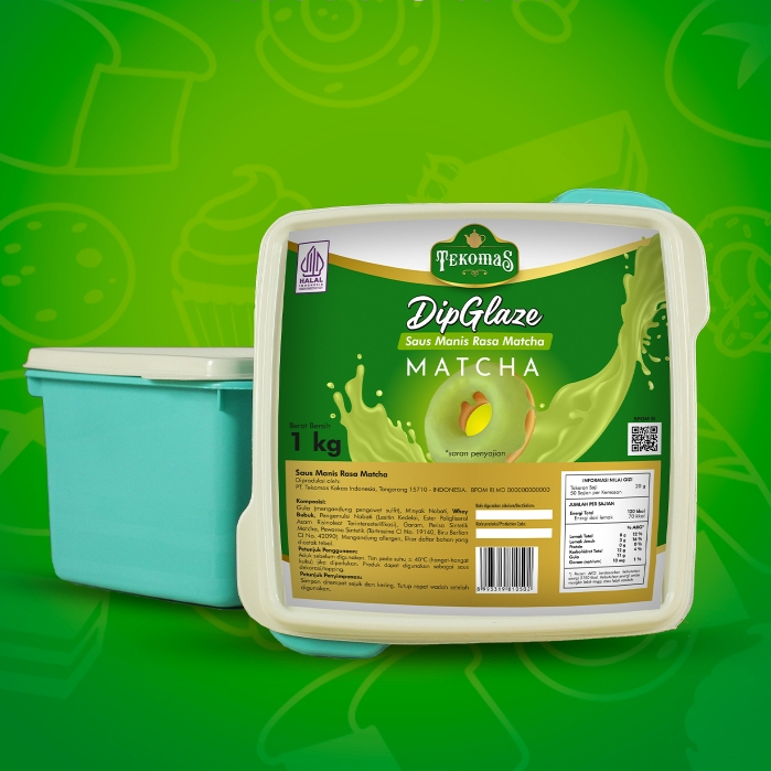 Jual TEKOMAS - Dip Glaze Rasa Matcha/Green Tea 1 Kg ECO Topping Donut ...