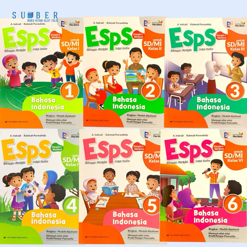 Jual Buku Pelajaran ESPS Bahasa Indonesia Kelas 1 2 3 4 5 6 Kurikulum ...