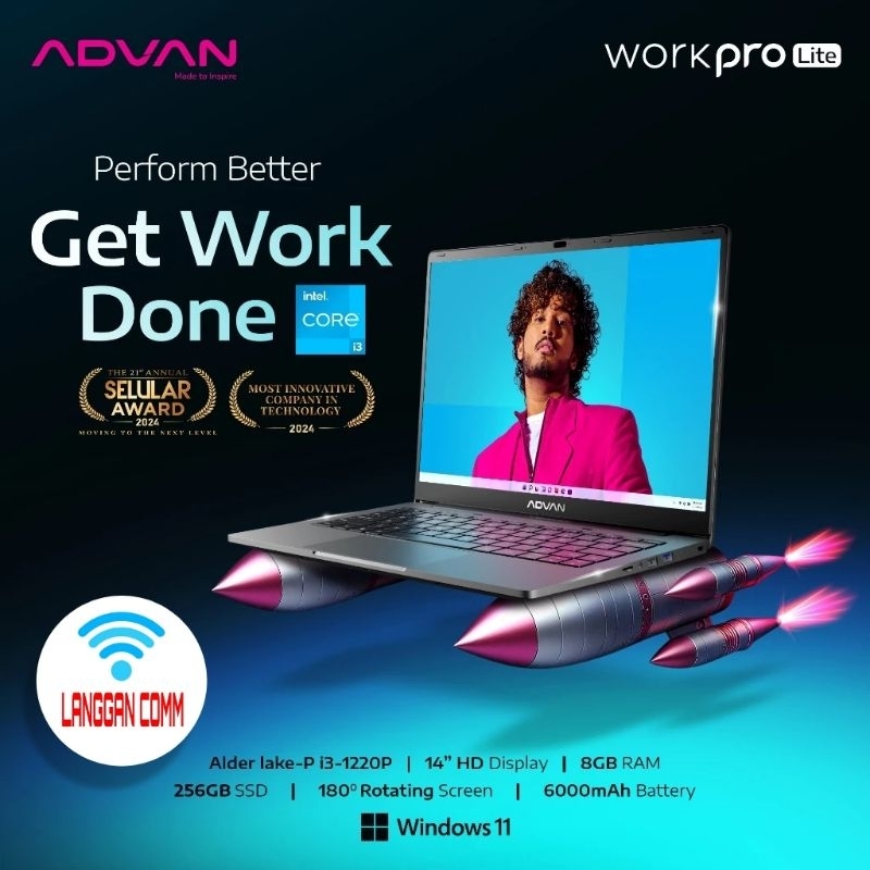 Jual Laptop Advan Workpro Lite Intel Core i3 Gen 12 14 Inch IPS FHD Ram ...
