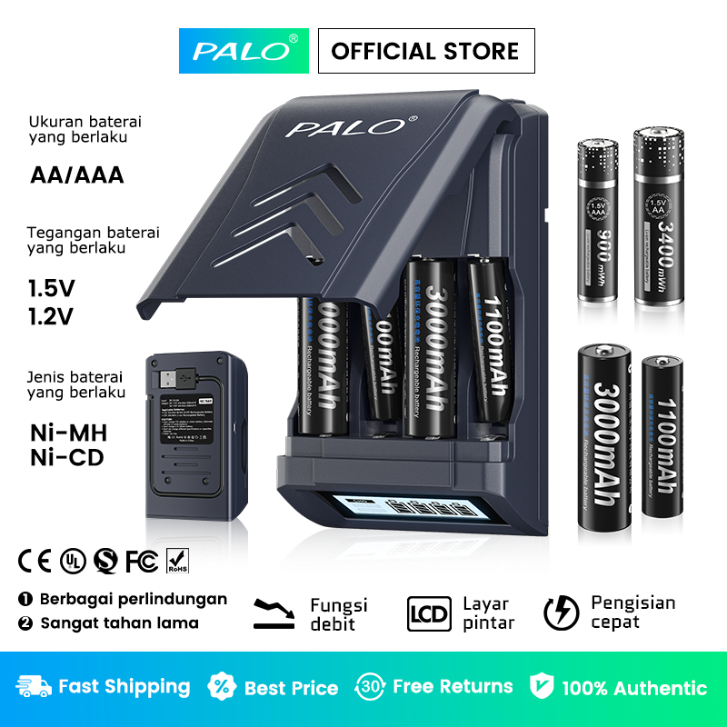 Jual PALO Baterai Cas Universal Battery Charge For 1 5V 1 2V AA AAA
