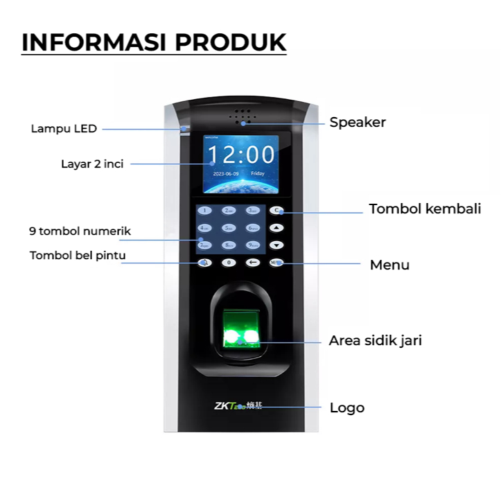 Jual Mesin Absen ZKTECO SF200 Fingerprint Access Door | Mesin Absensi ...