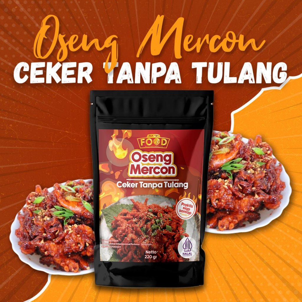 Jual OSENG MERCON CEKER TANPA TULANG PAK D FOOD | Shopee Indonesia