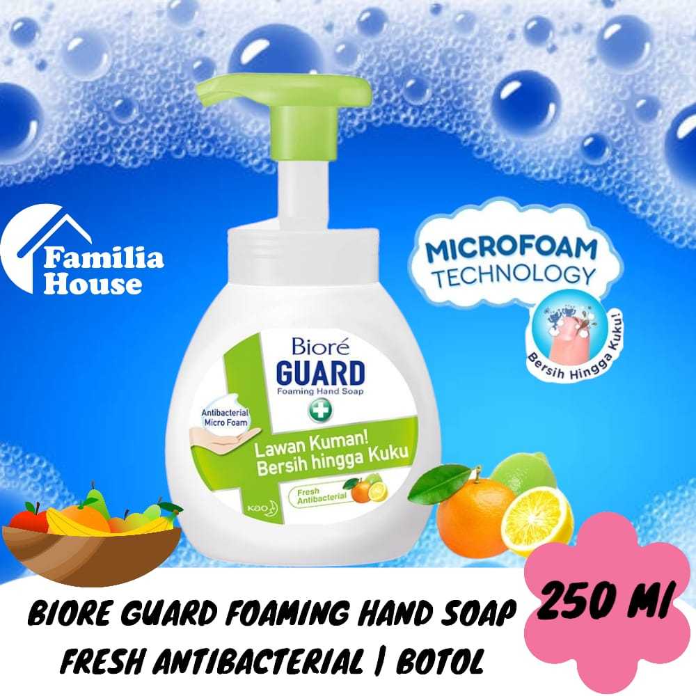 Jual Biore Guard Foaming Hand Soap Fresh Antibacterial 250 ML | Botol ...