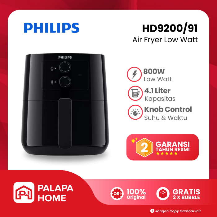 Jual Air Fryer Philips HD9200/91 Low Watt | Phillips Air Frayer HD 9200 ...