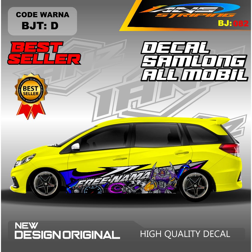Jual BJT082-LIVERY MOBIL SAMLONG LANGUSNG CETAK GRATIS CUSTOM TULISAN ...