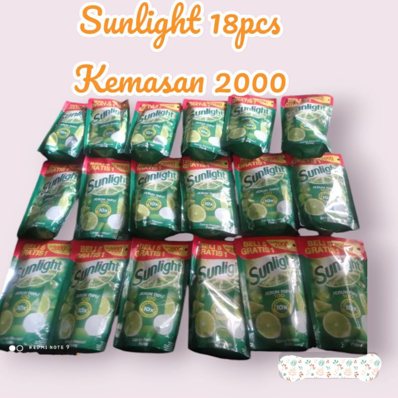 Jual [18Pcs]Sunlight 90ml Kemasan 2000 Lebih Hemat | Shopee Indonesia