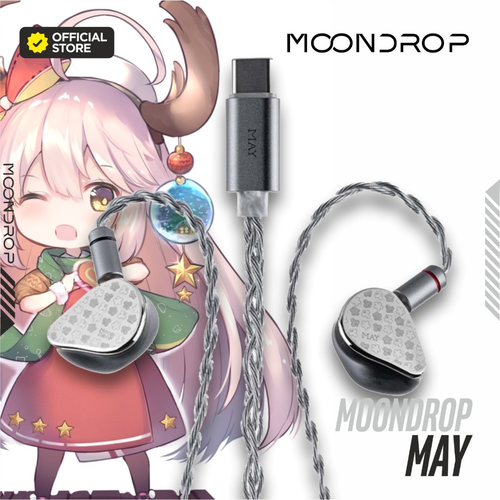 MOONDROP MAY DSP Fone De Ouvido TYPE-C Online Dynamic Planar Driver