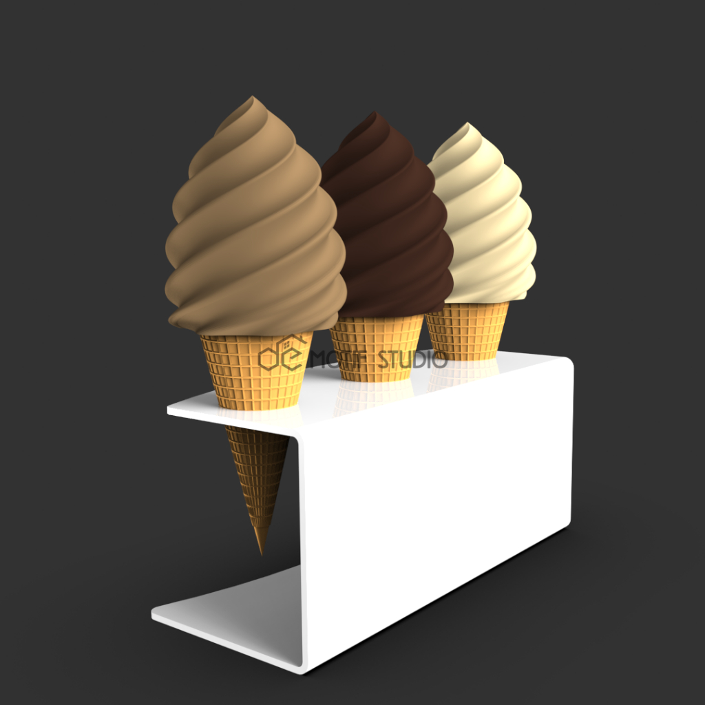 Jual ICE CREAM GELATO CONE CONES STAND HOLDER DISPLAY RACK CLEAR ...